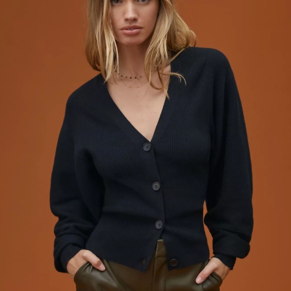 ANTHROPOLOGIE Puff-Sleeved Textured Cardigan - Maeve - Picture 3 of 6